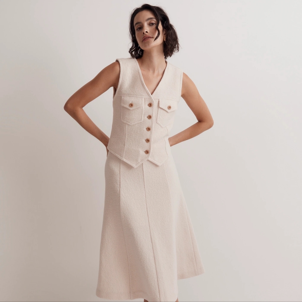 Madewell Boiled Wool Bouclé Vest | Size 4